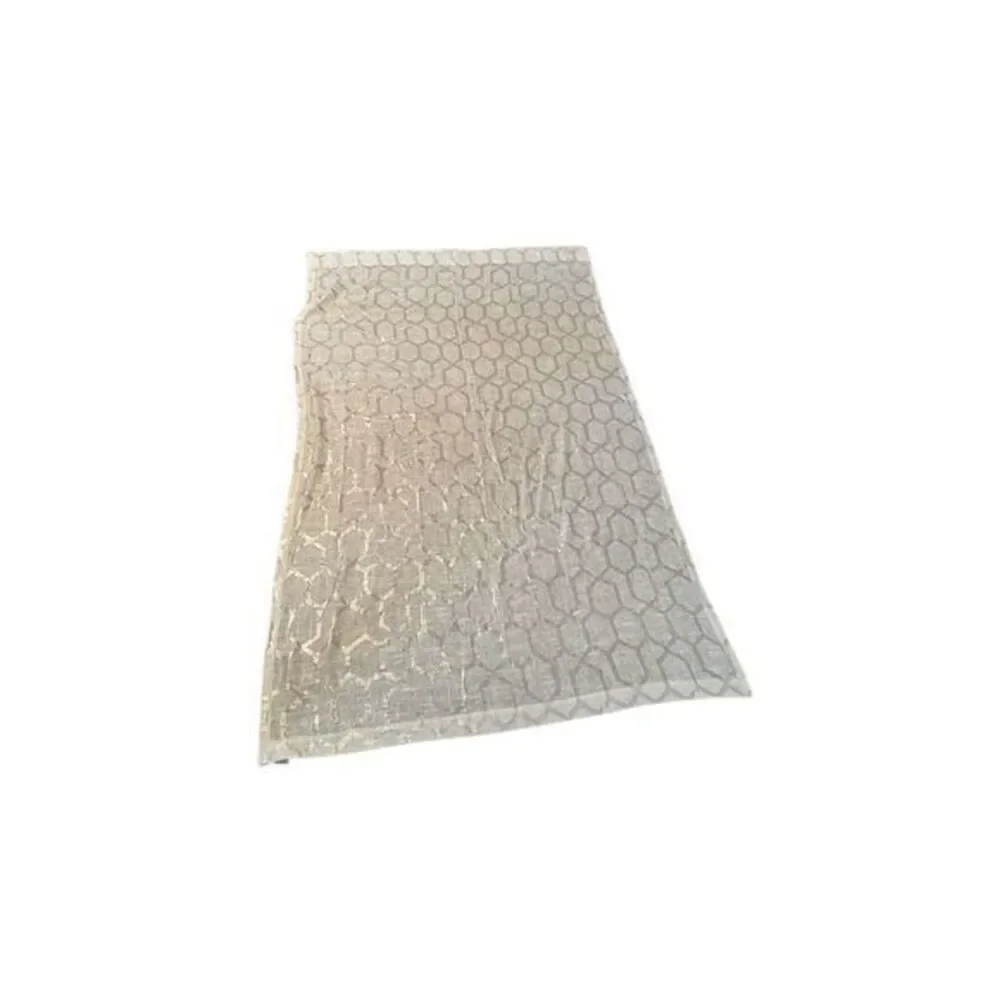 West Elm White Silver Linen Curtain 48” x 84”
